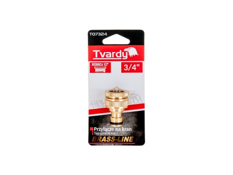 Przyłącze na kran 3/4" z redukcją 1/2" BRASS-LINE (10/80)
