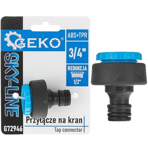 Przyłącze na kran 3/4" z redukcją 1/2" SKY-LINE (240)