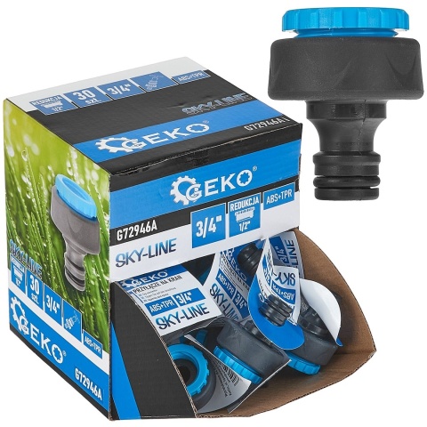 Przyłącze na kran 3/4" z redukcją 1/2" SKY-LINE - kartonik wystawowy (30/240)