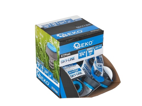 Przyłącze na kran 3/4" z redukcją 1/2" SKY-LINE - kartonik wystawowy (30/240)