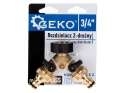 Rozdzielacz 2-drożny na kran GW3/4" x 2 GZ3/4" z zaworami i szybkozłączami (10/60)