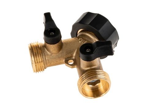 Rozdzielacz 2-drożny na kran GW3/4" x 2 GZ3/4" z zaworami kulowymi (10/60)