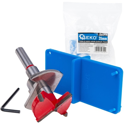 Szablon do montażu zawiasów puszkowych z frezem regulowanym 35mm (50)