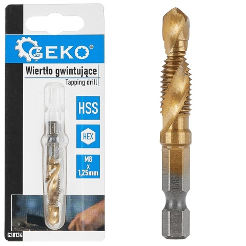 Wiertło gwintujące HSS M8 x 1,25mm HEX (50/250)