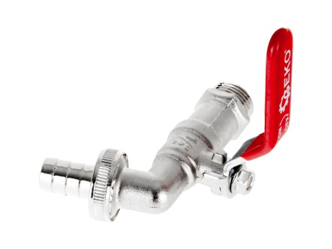 Zestaw - kran 1/2" z wyjściem na GZ 3/4" + wtyk na wąż 1/2" - mauser (50)