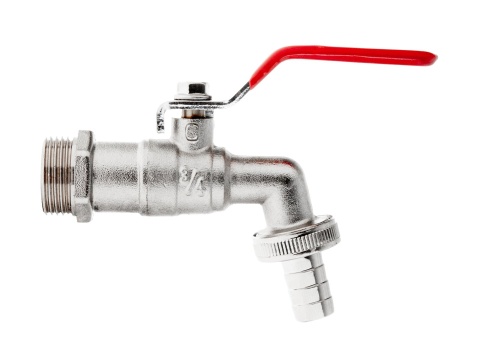 Zestaw - kran 3/4" z wyjściem na GZ 1" + wtyk na wąż 3/4" - mauser (50)