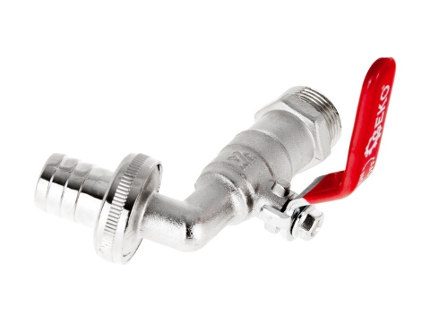 Zestaw - kran 3/4" z wyjściem na GZ 3/4" + wtyk na wąż 3/4" - mauser (50)