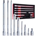 Zestaw przedłużek uchylnych 1/4" 3/8" 1/2" CrV 9szt. (12)