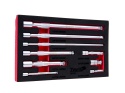 Zestaw przedłużek uchylnych 1/4" 3/8" 1/2" CrV 9szt. (12)