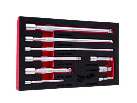 Zestaw przedłużek uchylnych 1/4" 3/8" 1/2" CrV 9szt. (12)