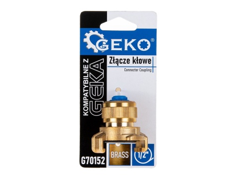 Złącze kłowe mosiężne kompatybilne z GEKA na wąż 1/2" (10/80)