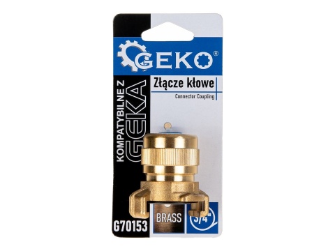 Złącze kłowe mosiężne kompatybilne z GEKA na wąż 3/4" (10/80)