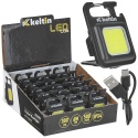 Latarka mini - kieszonkowa z magnesem LED COB 6W 500mAh 300lm IPX4 - kartonik wystawowy (18/216)