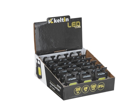 Latarka mini - kieszonkowa z magnesem LED COB 6W 500mAh 300lm IPX4 - kartonik wystawowy (18/216)