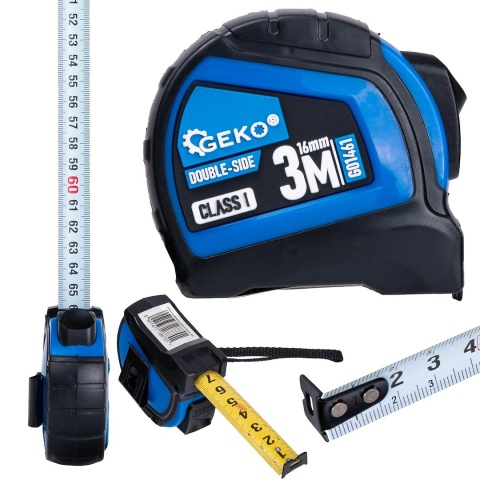 Miara zwijana nylon dwustronna z autostopem 3m/16mm KLASA I - kartonik wystawowy (12/120)