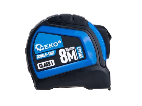 Miara zwijana nylon dwustronna z autostopem 8m/25mm KLASA I - kartonik wystawowy (6/60)
