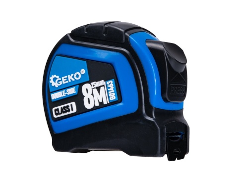 Miara zwijana nylon dwustronna z autostopem 8m/25mm KLASA I - kartonik wystawowy (6/60)