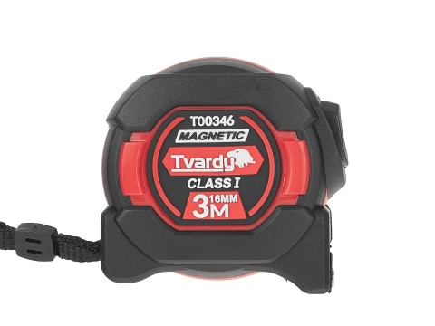 Miara zwijana nylon dwustronna z magnesem i autostopem 3m/16mm KLASA I - kartonik wystawowy (12/120)