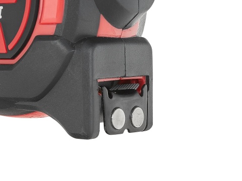 Miara zwijana nylon dwustronna z magnesem i autostopem 8m/25mm KLASA I - kartonik wystawowy (6/60)