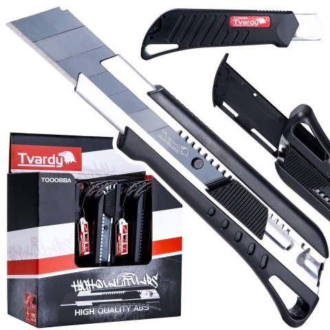 Nożyk do tapet 125x25x0.7mm SK2H TVARDY - kartonik wystawowy (9/54)