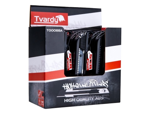 Nożyk do tapet 125x25x0.7mm SK2H TVARDY - kartonik wystawowy (9/54)