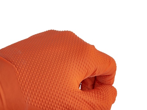 Rękawice nitrylowe SOLID GRIP 50szt. r. S pomarańczowe (10)