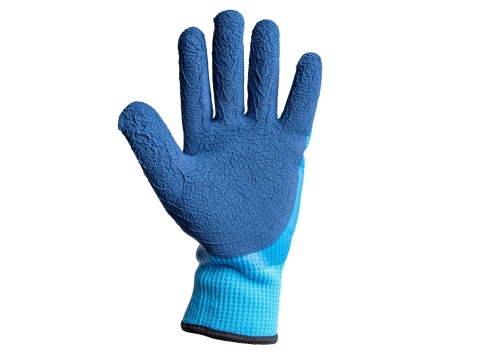 Rękawice robocze wodoodporne ocieplane r. 9 /jersey - lateks/ (12/120)