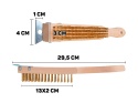 Szczotka do rdzy druciana żółta 4 rzędy ze skrobakiem drewno (12/120)