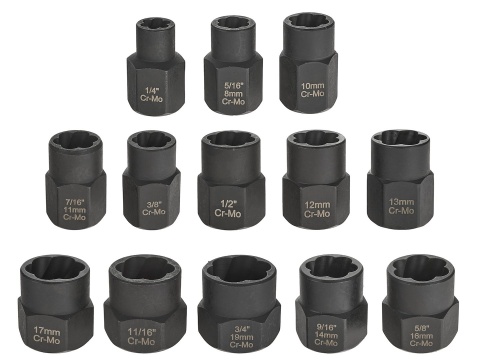 Wykrętaki do zerwanych śrub, nakrętek i szpilek 26el.(10)