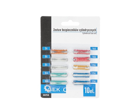 Zestaw bezpieczników cylindrycznych 10el. (1200)