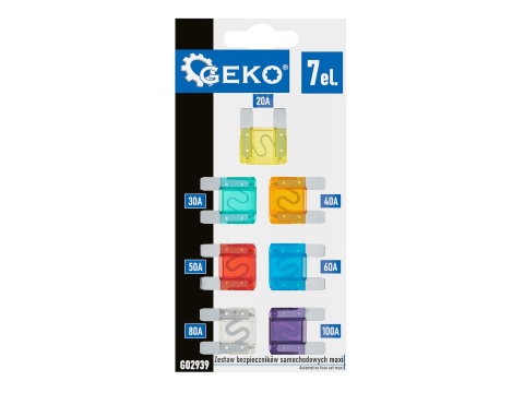 Zestaw bezpieczników samochodowych maxi 7el. (250)