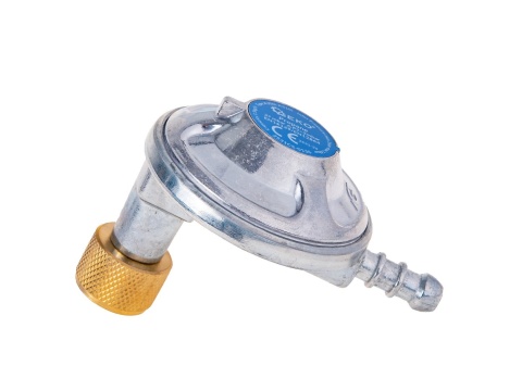 Zestaw przyłączeniowy do gazu Propan-Butan - reduktor kątowy, opaski i wąż 2m