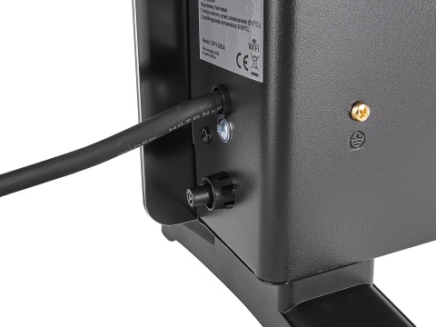 Grzejnik konwektorowy szklany czarny z LCD, pilotem sterowania i WiFi 2500W (1)