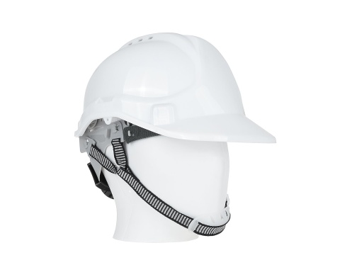 Kask ochronny budowlany BHP regulowany - biały (50)