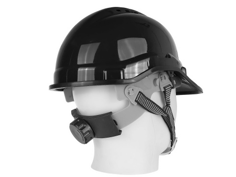 Kask ochronny budowlany BHP regulowany - czarny (50)