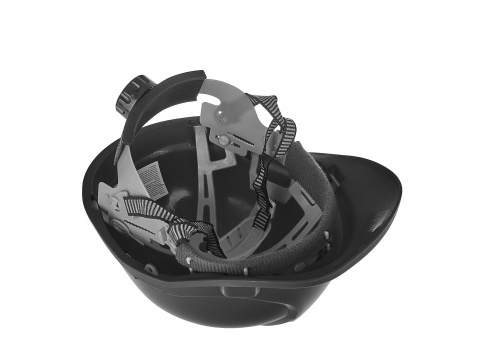 Kask ochronny budowlany BHP regulowany - czarny (50)