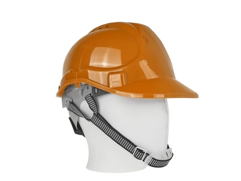 Kask ochronny budowlany BHP regulowany - pomarańczowy (50)