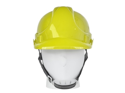 Kask ochronny budowlany BHP regulowany - żółty (50)
