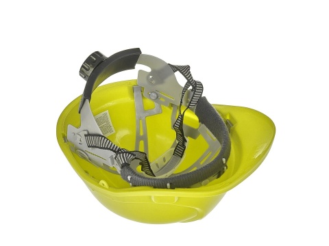 Kask ochronny budowlany BHP regulowany - żółty (50)