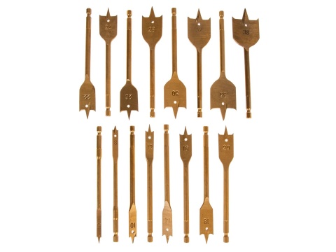 Kpl. 16szt. wierteł łopatkowych w etui 6-38mm (10/20)