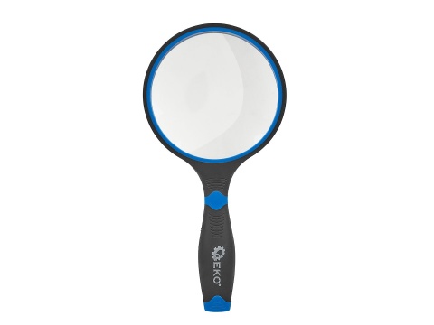 Lupa - szkło powiększające z gumowaną rączką 100mm 3x (72)