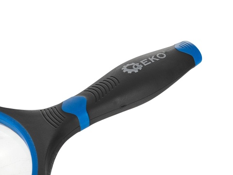 Lupa - szkło powiększające z gumowaną rączką 100mm 3x (72)