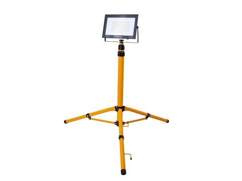 Naświetlacz LED 100W ze statywem budowlanym teleskopowym i przewodem - barwa biała neutralna 4500K (1)