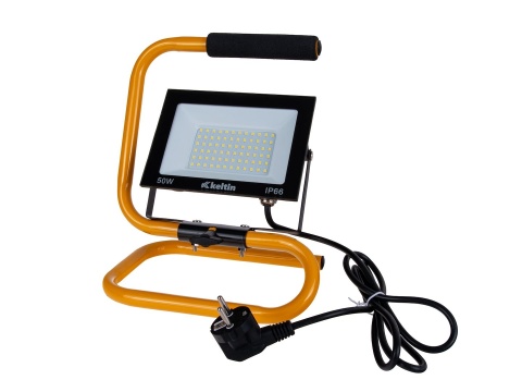 Naświetlacz LED 50W ze statywem budowlanym i przewodem - barwa biała zimna 6500K (10)