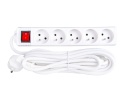 Przedłużacz elektryczny - listwa zasilająca biała 5 gniazd 5m (40)