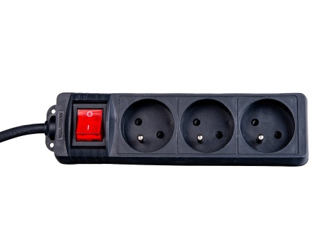 Przedłużacz elektryczny - listwa zasilająca czarna 3 gniazda 3m (40)