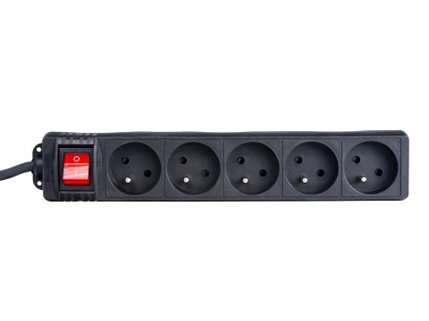 Przedłużacz elektryczny - listwa zasilająca czarna 5 gniazd 5m (40)