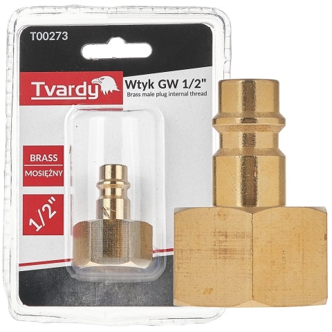 Wtyk mosiężny GW 1/2" typ męski (1/10/100)