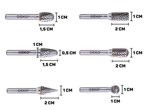 Zestaw frezów trzpieniowych do metalu 6mm 6el. (20/40)