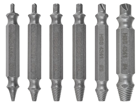 Kpl. dwustronnych wykrętaków do zerwanych śrub 6szt. (250)